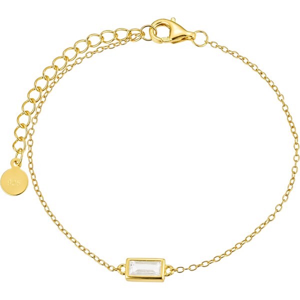 Olivie Strieborný náramok OBDELNÍK GOLD 8872 53178529