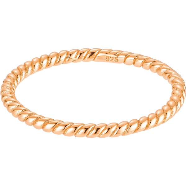 Olivie Strieborný zatočený prsteň ROSE 8841 53031022