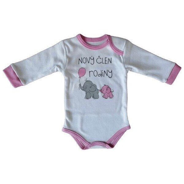 Remix Detské BODY dl. rukáv Nový člen GIRL 24639848