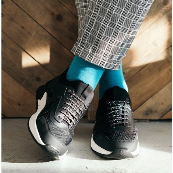 Steven Pánske Bavlnené ponožky Tyrkys 53241124