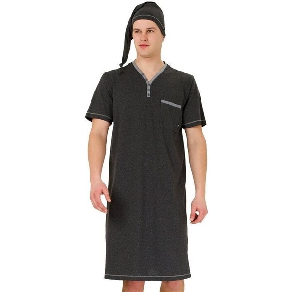 Hotberg Pánska Nočná Košela Boni Dark Grey 53241053