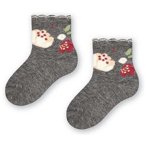 Steven Kojenecké ponožky Flowers Dark Grey 53241151