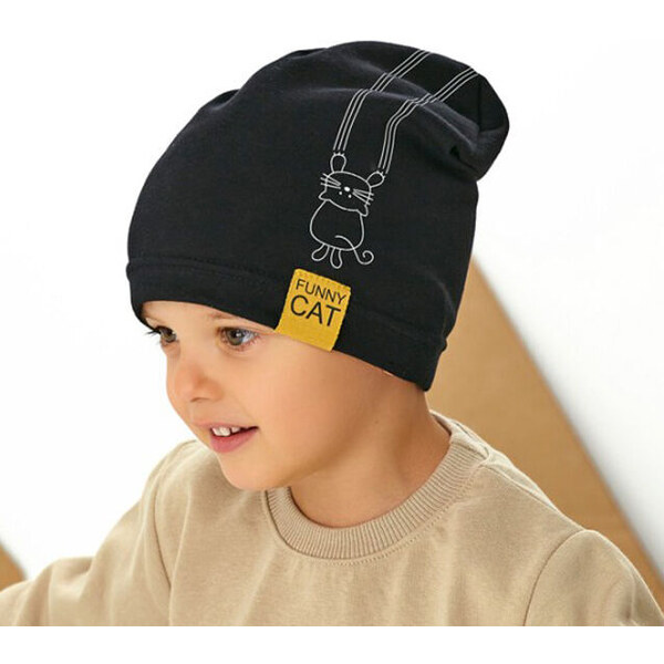 Chlapčenská čiapka AJS FUNNY Cat 53241176