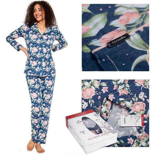 Cornette Dámske bavlnené pyžamo Cindy 53241283