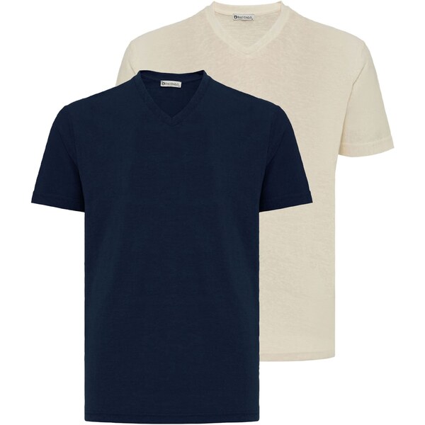 Dandalo Tričko námornícka modrá / biela melírovaná 54360030