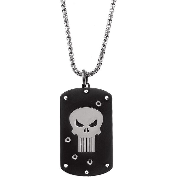 Disney Pánsky náhrdelník z ocele Punisher Marvel C600693L-M.CS 66579690