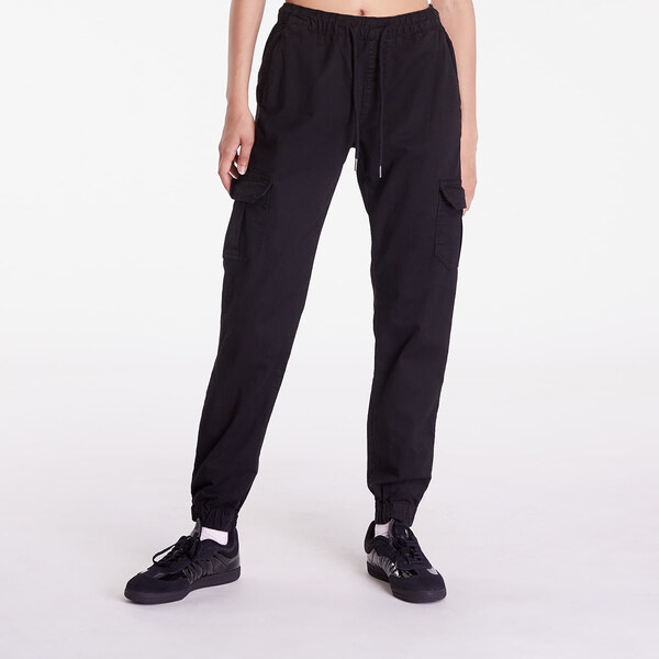 Kalhoty Urban Classics Ladies High Waist Cargo Jogging Pants Black XS 53250989
