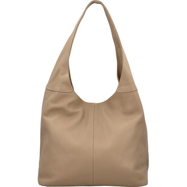 Delami Vera Pelle Dámska kožená kabelka cez rameno taupe - Delami 53338574