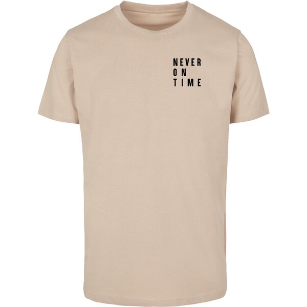 Mister Tee Mens T-shirt Never On Time Tee - beige 53266994