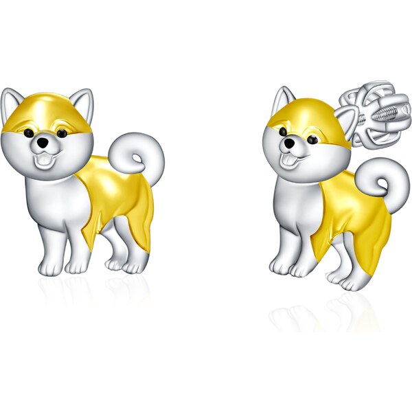 Olivie Strieborné náušnice na skrutku SHIBA 8890 53271225