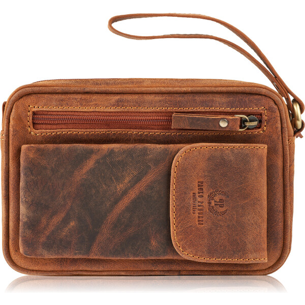 PAOLO PERUZZI Pánska taška etue Vintage T-56-LBR | hnedá T-56-LBR 53268606