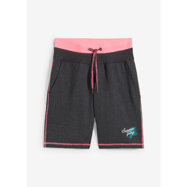 bonprix Teplákové šortky z bavlneného mixu, farba šedá 44799092
