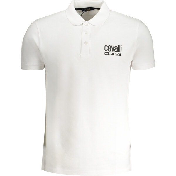 Biele pánske polo tričko Cavalli Class 64708129