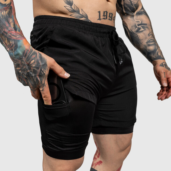 Funkčné šortky Iron Aesthetics SweatPro 2in1, čierne 53277902