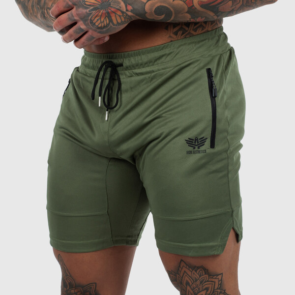 Iron Aesthetics Športové šortky Iron Aeshetics Lightning, zelené 53277899