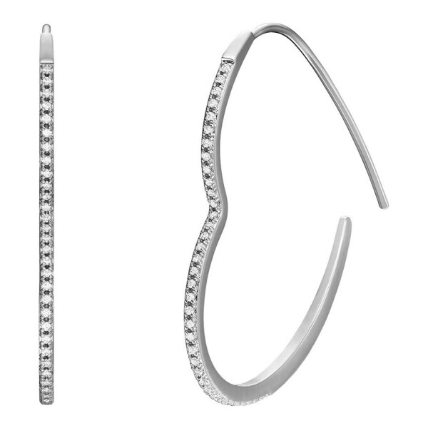 Fossil Pôvabné srdiečkové náušnice s kryštálmi JA7231040 66594477