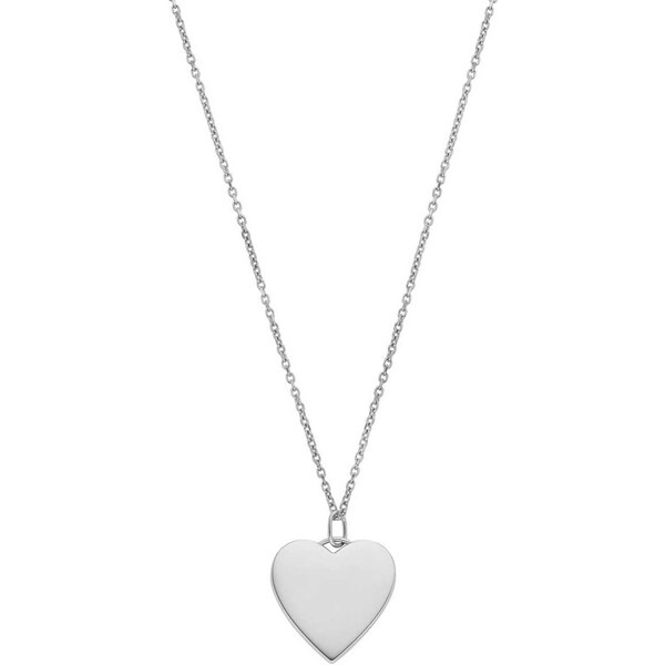 Fossil Slušivý oceľový náhrdelník Srdce Drew JF04690040 66595310