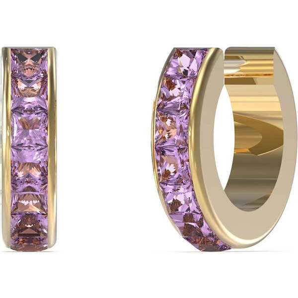 Guess Nadčasové pozlátené náušnice s kryštálmi Huggie Me 66592873