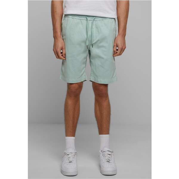 Urban Classics Mens Stretch Twill 2-Pack Shorts - Mint + Black 50950528
