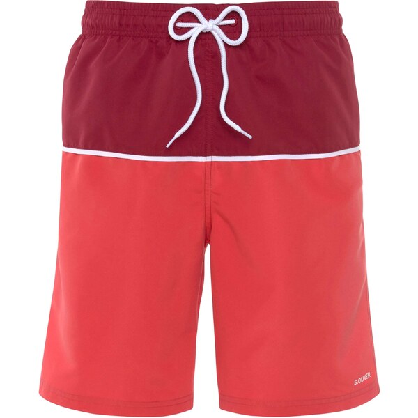 s.Oliver Plavecké šortky červená / bordová / biela 54349091