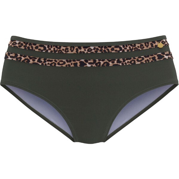 LASCANA Bikinové nohavičky Adelin telová / hnedá / tmavozelená / 54353241