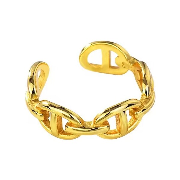 MAJYA Strieborný nastaviteľný prsteň XENA pozlátený 10976 64582039