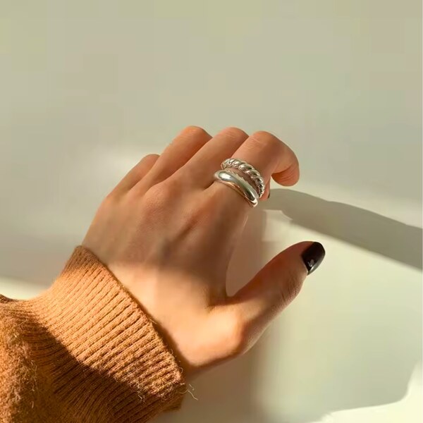 MAJYA Strieborný nastaviteľný prsteň HALLE 10977 64582040