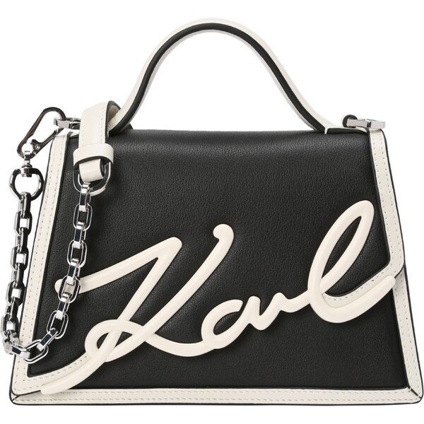 Karl Lagerfeld Kabelka čierna / šedobiela 54370712