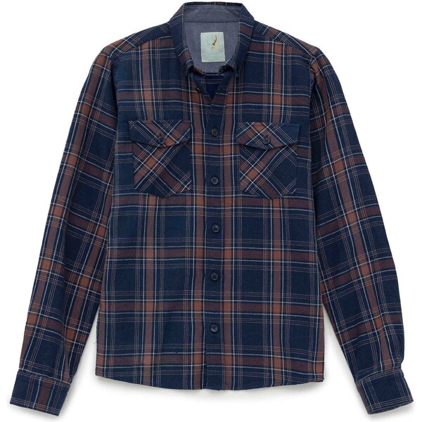 By Diess Collection Košeľa námornícka modrá / hnedá / biela 54350296