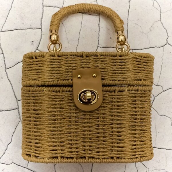 JOHN-C Dámska hnedá slamená kabelka MERRY 53387376