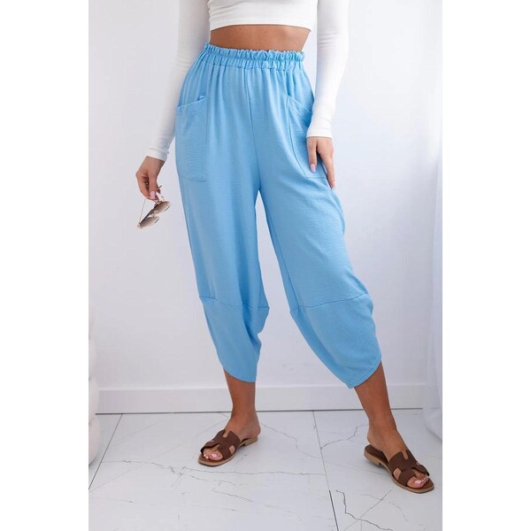 MladaModa Široké trojštvrťové tepláky s vreckami model IT-37 53389895