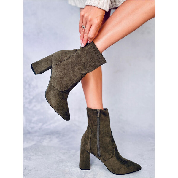 Inello Dámska členková obuv HD055-100 Tmavo zelená - Besty 53392366