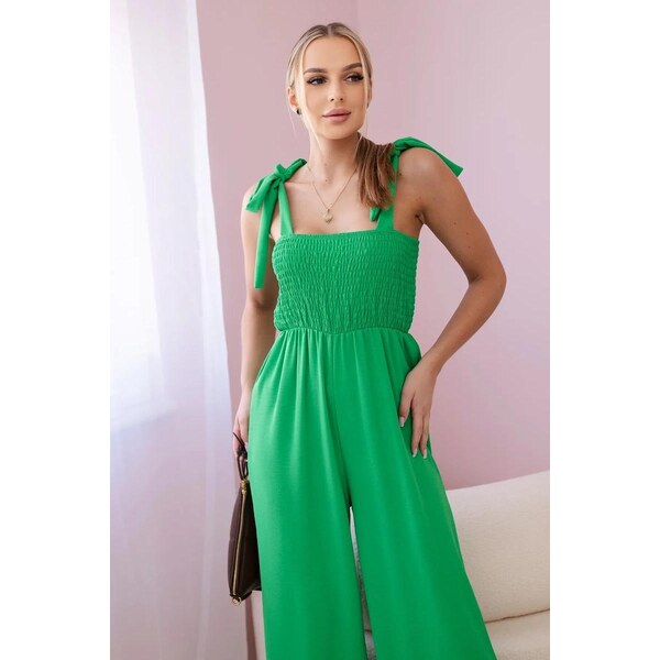 MladaModa Overal na viazané ramienka model ART2706 zelený 58163577