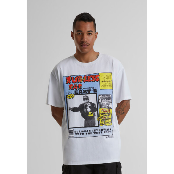 Merchcode Eazy-E RAP Magazín Oversize Tričko Biele 50644151