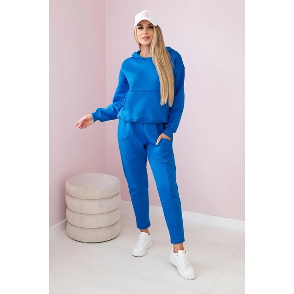 MladaModa Zateplená tepláková súprava s klokaním vreckom model 9577 53408666