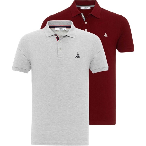 By Diess Collection Tričko sivá / bordová 54359989