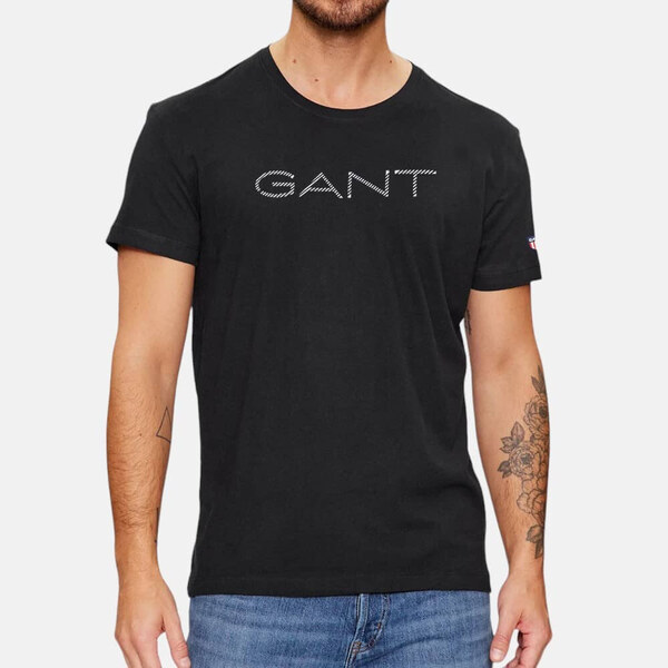 Pánské černé triko Gant 55855 53427784