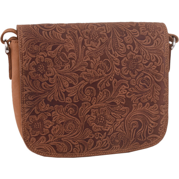 Mercucio Dámska kožená crossbody kabelka bežová 250112 66067019