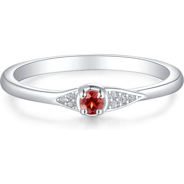 Olivie Strieborný prsteň PRÍRODNÝ GRANÁT 8930 53448686