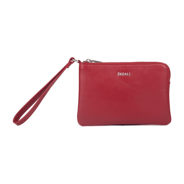 SEGALI Dámska kožená listová kabelka etue A2 red 66581892