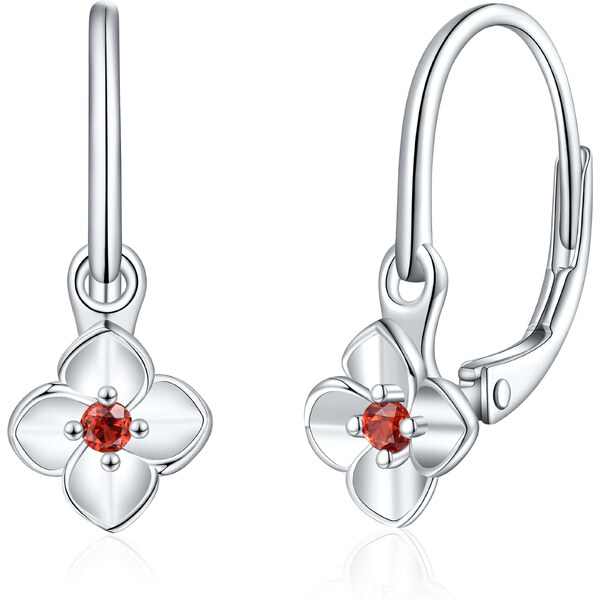 Olivie Strieborné náušnice PRÍRODNÝ GRANÁT 8935 53448691