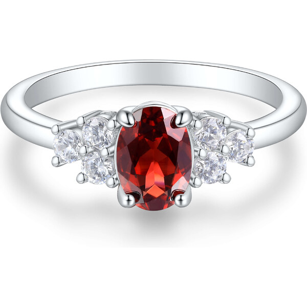 Olivie Strieborný prsteň PRÍRODNÝ GRANÁT 8932 53448688