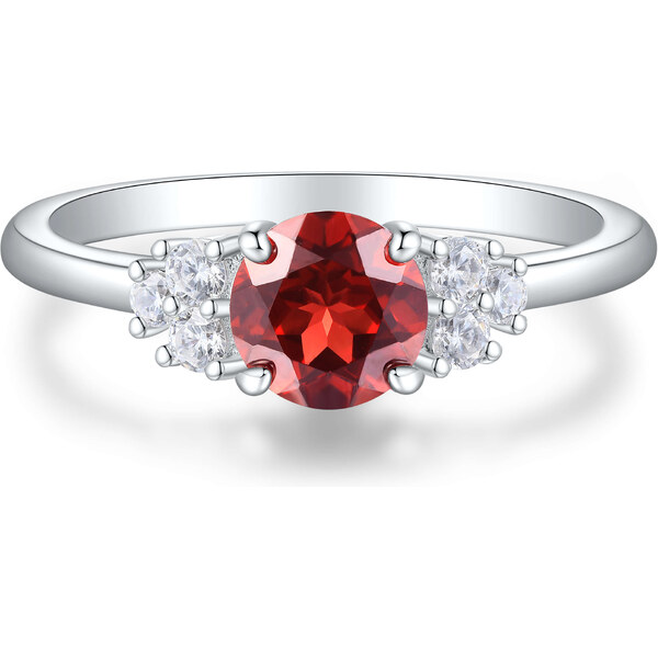 Olivie Strieborný prsteň PRÍRODNÝ GRANÁT 8933 53448689