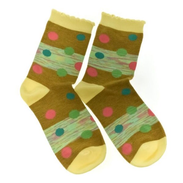 JOHN-C Dámske farebné bodkované ponožky LUCIA 53464244