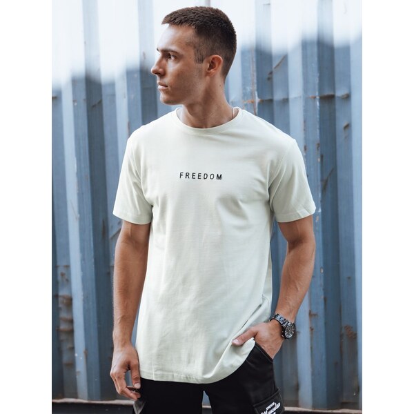Dstreet Ecru tričko s nápisom FREEDOM 53478558