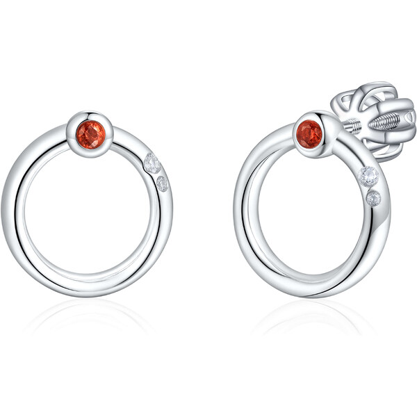 Olivie Strieborné náušnice PRÍRODNÝ GRANÁT 8938 53490253