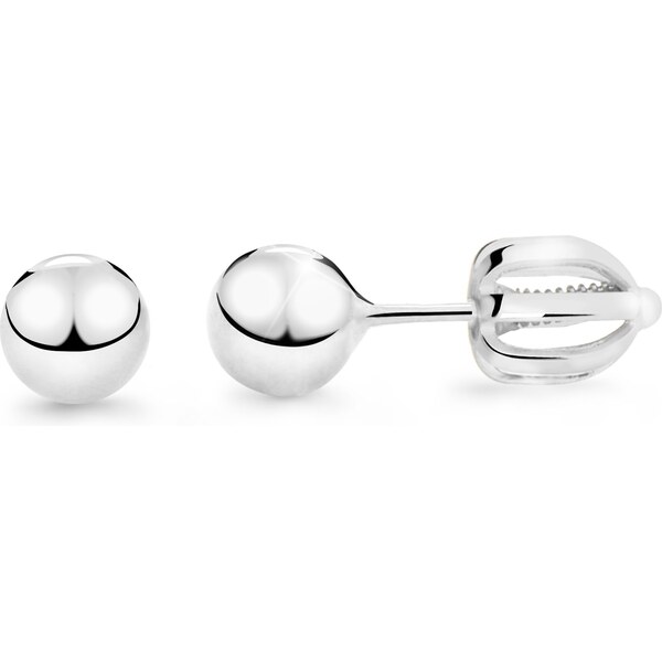 Cutie Jewellery Minimalistické náušnice kôstky z bieleho zlata Z5016 66591026