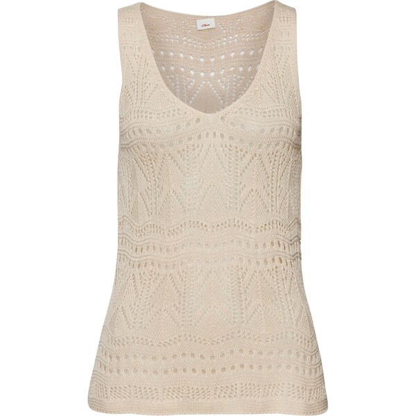 s.Oliver Vyšívaný top piesková 54352766