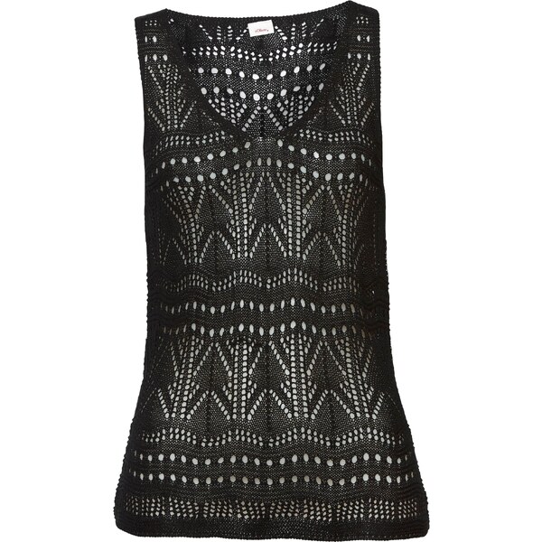 s.Oliver Vyšívaný top čierna 54352818