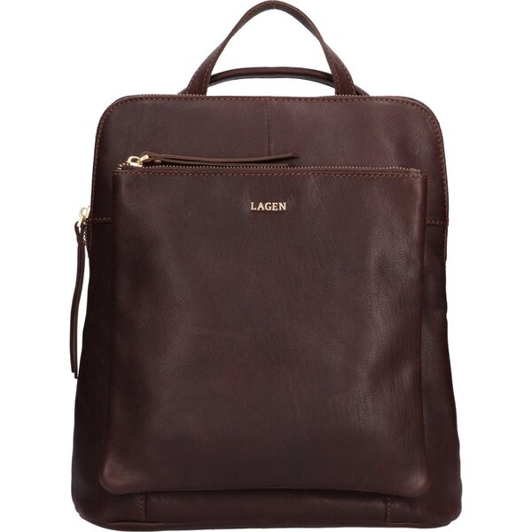 Lagen Dámsky kožený batoh - kabelka BLC-222/1908 hnedý 53496474